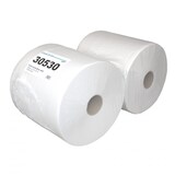 thumbnail of Putztuchrolle Brod 1000, weiß, 100 % Recycling, 2-lagig, ca. 29x36.5 cm, perforiert, 915 Blatt, 2 Rollen im Folienpack