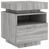 thumbnail of vidaXL Nachttisch mit LED-Leuchten Grau Sonoma 40x39x48,5 cm