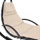 thumbnail of tectake Fauteuil suspendu Elaria avec pare-soleil et poche latérale - beige - 404603
