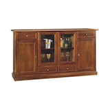 thumbnail of shopinnovativo -Credenza color noce 4 quattro ante 4 cassetti stile classico in legno e mdf con rifinitura in noce lucido 205x49x113 H