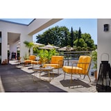 thumbnail of METRO Professional Set de terrasse HONEY, 3 pièces, acier/polyester, 2 fauteuils, 1 table,  or/jaune