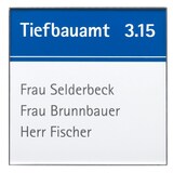 thumbnail of Rio Türschild 150 | 150x150mm | Edelstahl | Türschild Büro | Büroschild | inkl. entspiegelter Abdeckung