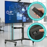 thumbnail of ONKRON Soporte Motorizado TV 50-100", hasta 120 kg, con Ruedas, VESA 200x200 - 1000x600 mm, Inclinado, TS1991E-B Negro
