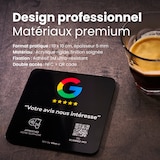 thumbnail of Plaque avis Google NFC connectée avec QR code Viewup - 10x10cm - Acrylique rigide - Noir