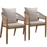 thumbnail of tectake Cadeira de jardim MANACOR com design de corda - Conjunto de 2 areia