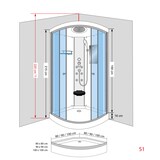 thumbnail of Duschkabine Fertigdusche Dusche Komplettkabine D10-00T0 80x80 cm ohne 2K Scheiben Versiegelung