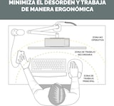 thumbnail of Toma empotrada Fellowes, 1 toma + USB‑A y USB‑C, instalación en orificios 60/80 mm, tapa deslizante, cable incluido, color negro