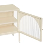 thumbnail of Moderner TV-Schrank mit 2 Türen, L 115 cm, aus ecrufarbenem Metall