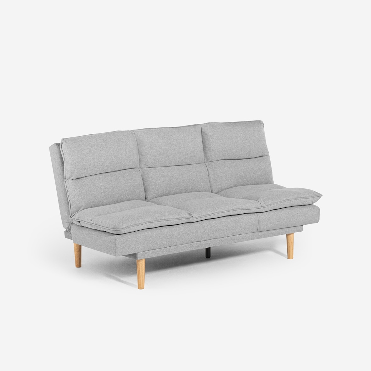 Divano letto clic clac 2 posti in tessuto con schienale reclinabile Livra - Grigio-DI3316GC