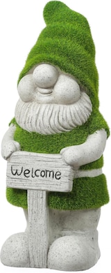 thumbnail of Gartenzwerg mit Welcome Schild Dekofigur Magnesia Gartenfigur 38cm