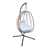 thumbnail of SVITA SHELLY hangstoel met frame loungestoel hangzit hangstoel opklapbare hangmand hangende schommel buitenstoel naturel