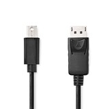 thumbnail of Mini DisplayPort Cable - DisplayPort 1.2 - Mini DisplayPort Male - DisplayPort Male - 21.6 Gbps - Nickel Plated - 2.00 m - Round - PVC - Black - Label