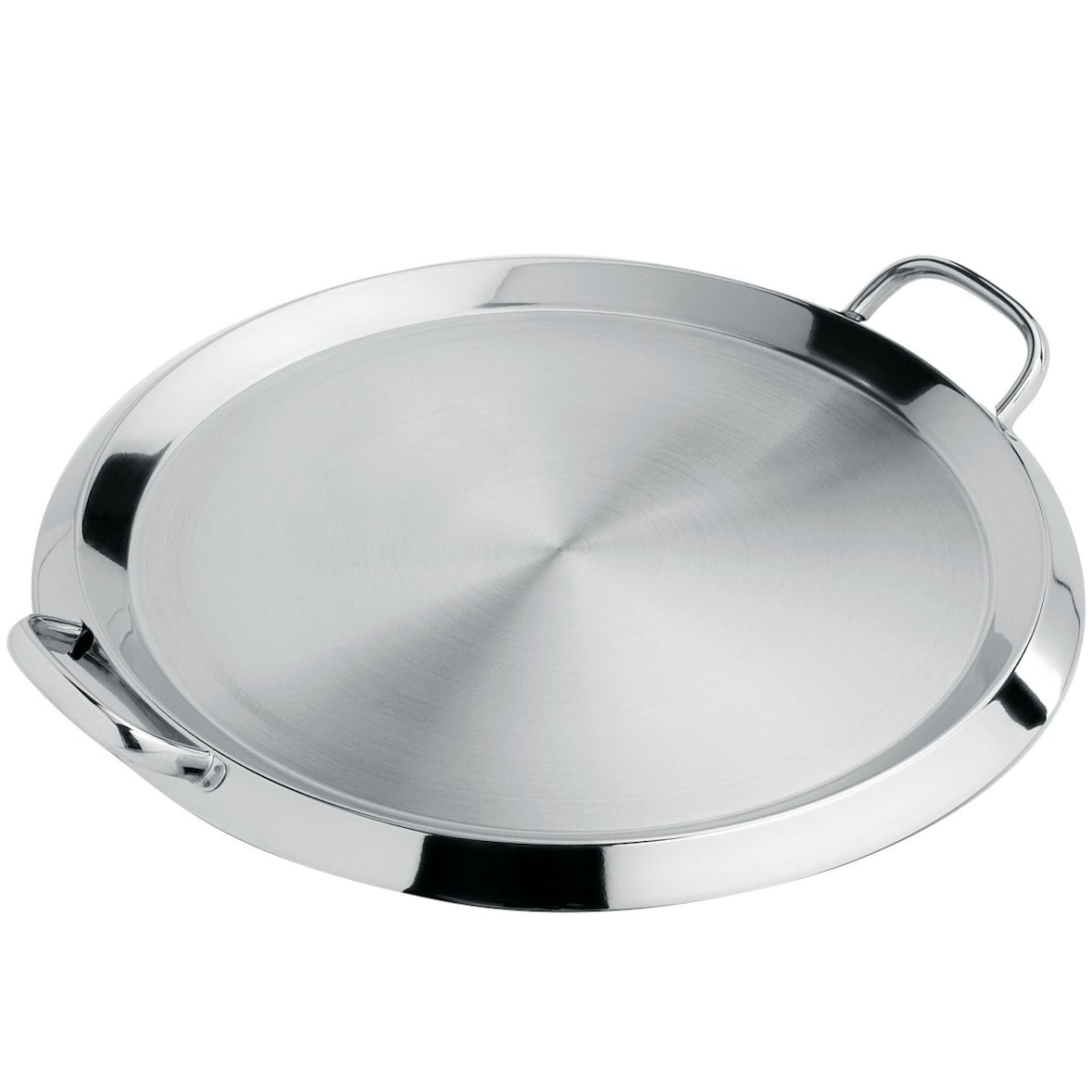 Gril Plancha inox avec anses fixes  Ø34cm