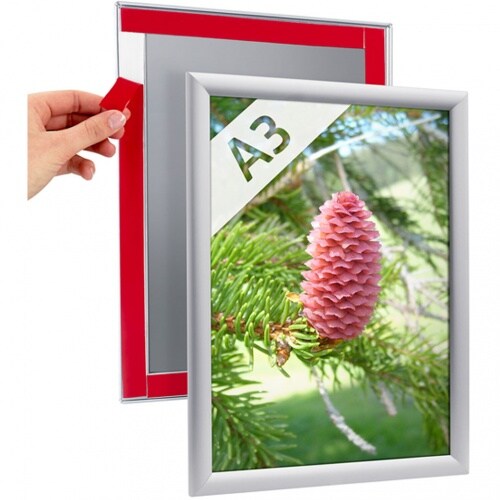 Klapprahmen, DIN A3, Aluminium, rückseitig klebend - 240x327 mm