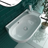 thumbnail of Design Mini Waschbecken Keramik Handwaschbecken 45 cm breit Gäste-WC Lösung Zeitloses Design