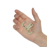thumbnail of Intirilife Doppel Garderobenhaken in Gold - Design - 7 x 4.7 cm - Kurz Kleiderhaken Wandhaken aus Metall Wandmontage für Kleider Jacken Vintage