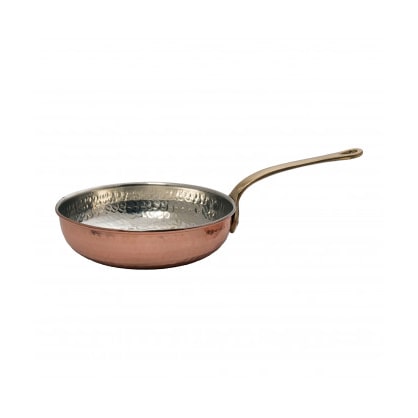 Sartén de cobre martillado con 1 mango, 18 cm