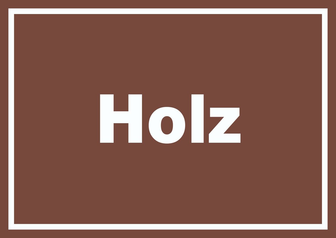 Holz Mülltrennung Schild mit Text waagerecht A1 (594x841mm)