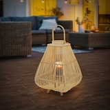 thumbnail of ECD Germany Bambus Laterne, Windlicht 63,5 cm Holzfarbe, Gartenlaterne mit Henkel & Glaseinsatz, Bambuslaterne, Kerzenhalter Innen/Außen, Deko Laterne