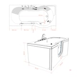 thumbnail of Seniorenwanne mit Tür S12-L-ALL Badewanne 170x85cm ohne Armatur