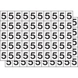 thumbnail of Klebezahlen, Ziffer 1, schwarz/weiß - 1 Bund = 100 Stk - 22x30 mm Folie selbstklebend