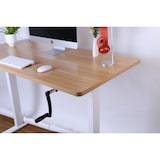 thumbnail of SIGMA Secretária HT114, aglomerado de madeira, 120 x 60 cm, regulável em altura, castanho claro/branco