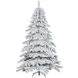 thumbnail of Árbol de Navidad 180 cm árbol de Navidad artificial nevado con 627 ramas y soporte de metal árbol de Navideño para salón verde y blanco