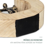 thumbnail of Dekofigur Mediator Schwarz-Gold 18,5 cm aus Mangoholz und Aluminium moderne Skulptur Symbol für Balance und Zusammenhalt handgefertigt Unikat