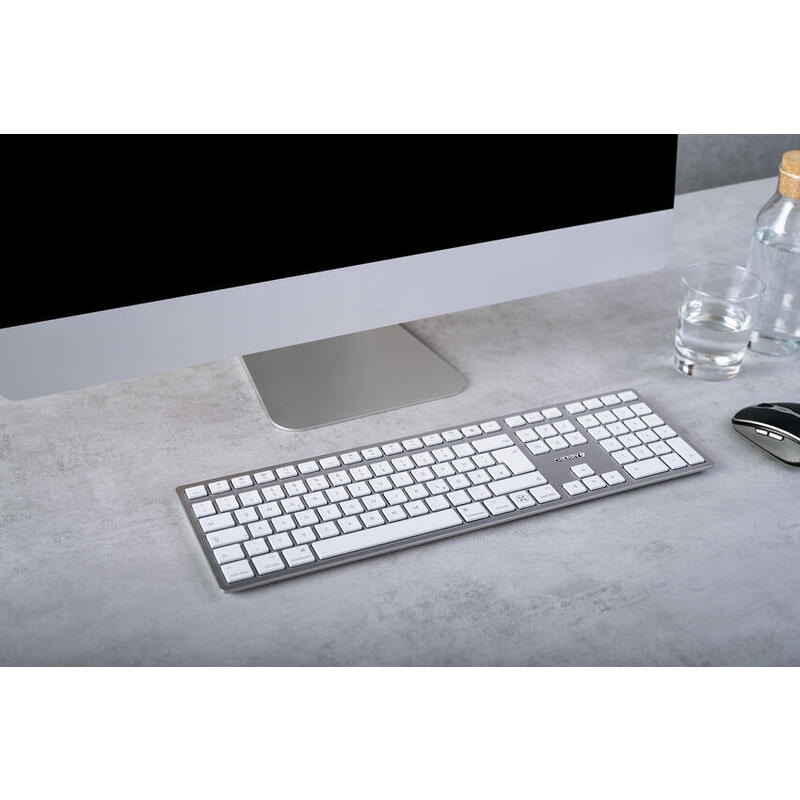 Keyboard Cherry KW 9100 Slim for Mac USB + Bluetooth silver (DE) (JK-9110DE-1)