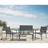 thumbnail of Salon de jardin CEBU - Structure Acier - 4 personnes - Gris AUCUNE