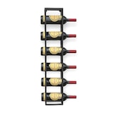 thumbnail of DanDiBo Weinregal Metall Wand 80 cm Schwarz Flaschenregal 96238 Flaschenhalter Wandmontage Modern Wandhalter Wandregal für 6 Flaschen