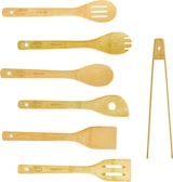 thumbnail of 7 tlg Küchenutensilien Set Bambus 30 cm Küchenhelfer Kochzubehör Küchenbesteck