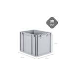 thumbnail of PROREGAL 10x Eurobox NextGen Grip | HxBxT 32x30x40cm | 30 Liter | Griffe geschlossen | Glatter Boden | Eurobehälter