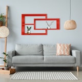 thumbnail of Wandregal Rot Bücherregal Holz Hängeregal Schweberegal