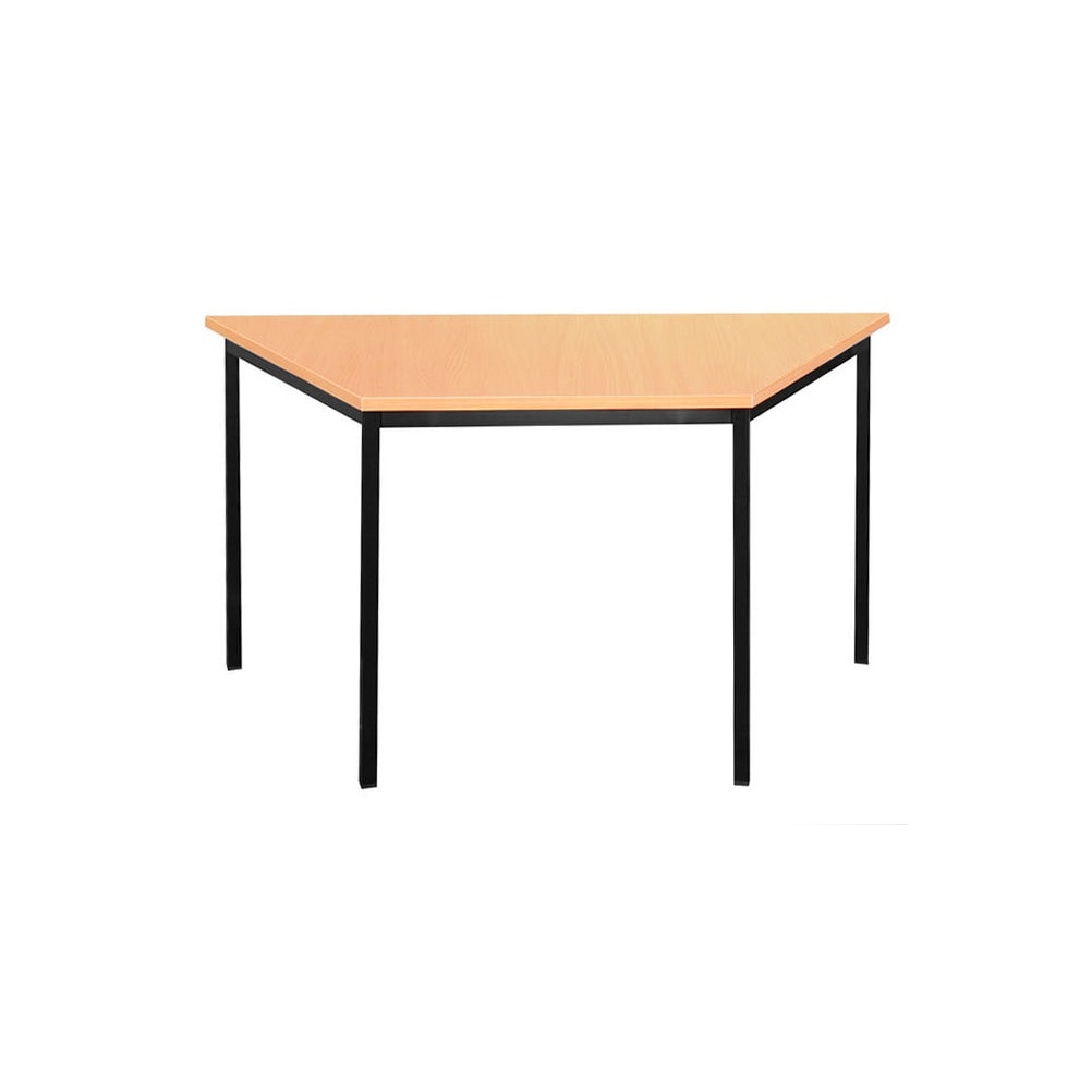 Trapeztisch - 750 x 1400 x 700 mm - tiefschwarz/buche