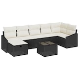thumbnail of vidaXL Garten-Sofa-Set 8 pcs Schwarz 55 x 62 x 69 cm Poly Rattan