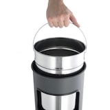 thumbnail of DURABLE - 3330-01  Cestino in metallo 17L cilindrico con posacenere, nero