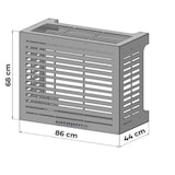 thumbnail of Klimaanlagenabdeckung LINEAR M Weißes Aluminium L86 x T44 x H68 cm