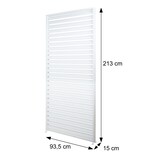 thumbnail of Aluminium Lamellenwand für Pergola HWC-N94 3x3m, Lamellenpaneel Modul Seitenwand Sichtschutz, 213x94cm ~ weiß