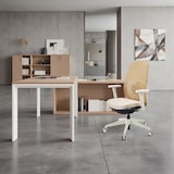 thumbnail of Ergonomische bureaustoel Skandis zonder hoofdsteun beige / wit frame hjh OFFICE