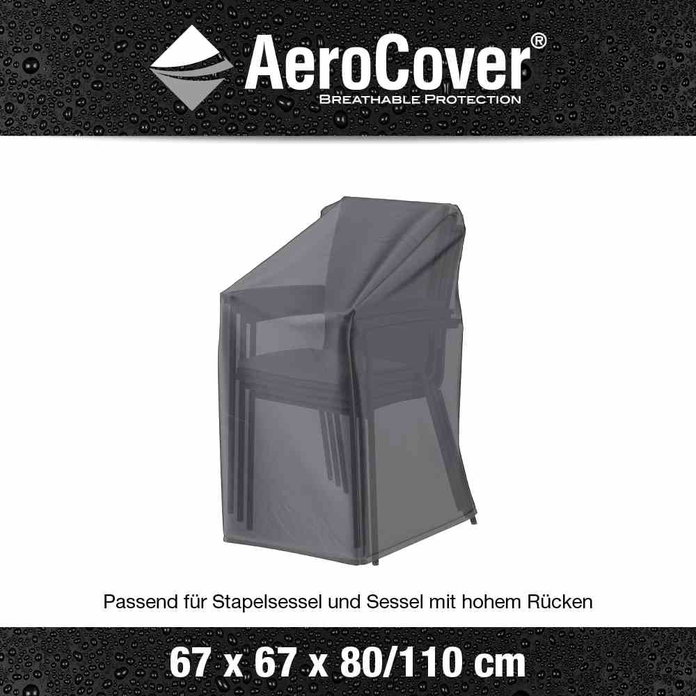 AEROCOVER  AeroCover Atmungsaktive Schutzhülle für Stapelstühle 67x67xH80/110 cm