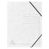 thumbnail of Exacompta  Cod. 55406E - Cartella 3 lembi stampata con elastici in cartoncino lustré 355 g/mq - 24x32cm bianco - Confezione da  25 pz.