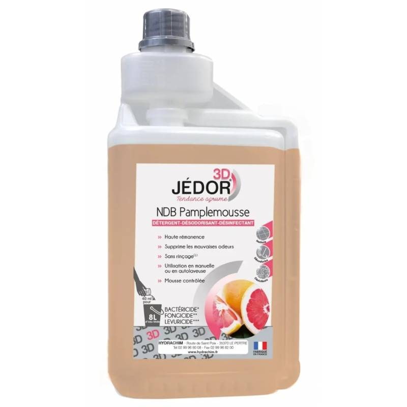 Nettoyant désinfectant 3D sol - Parfum pamplemousse - 1L - JEDOR