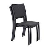 thumbnail of METRO PROFESSIONAL Cadeira empilhável Gastro Balsario, alumínio/PE rattan, preto