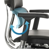 thumbnail of Sedia da ufficio / Poltrona direzionale ERGOHUMAN PLUS LEGPRO GEN2 Pelle con poggiagambe in rete nero hjh OFFICE