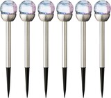 thumbnail of 6 LED Solar Außenleuchten 24cm Edelstahl Farbwechsel Gartenlicht Gartenleuchte Gartenlampe Solarlampe Gartenbeleuchtung Wegeleuchte Außen Garten