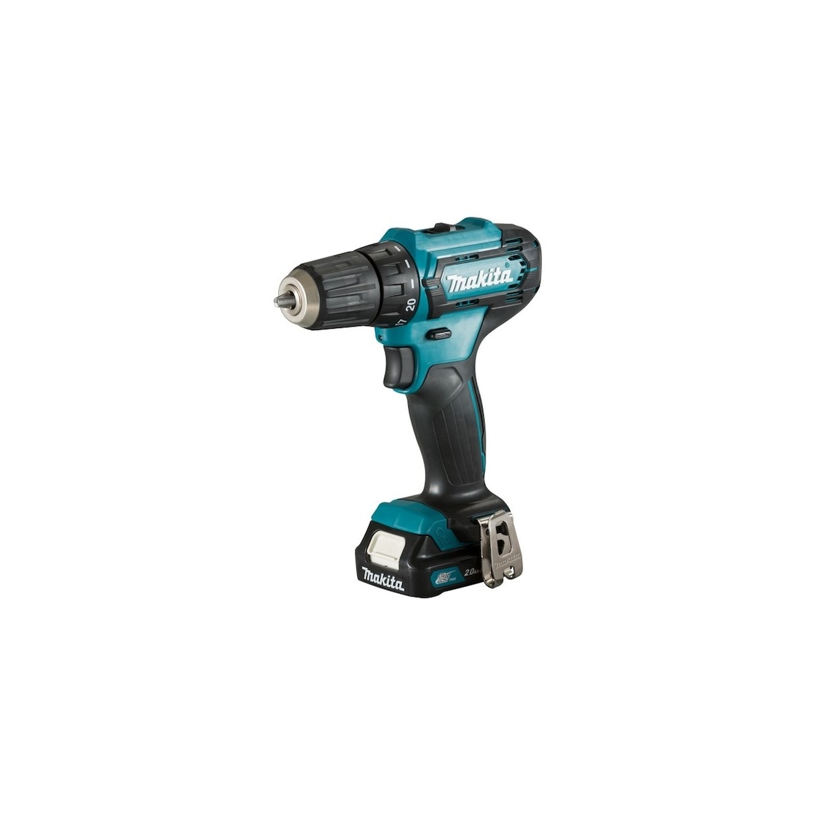 Taladro inalámbrico 12V + 2 baterías de litio de 2Ah + cargador de 12V + estuche MAKITA