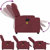thumbnail of vidaXL Massagesessel Weinrot Stoff