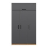 thumbnail of Armario Minar 3-2 235 antracita dore 135x235x52 cm