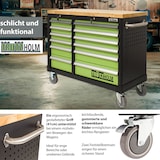 thumbnail of Werkstattwagen DELUXE 12 Schubladen, 123 cm Breite, massiver Arbeitsplatte 4 gefüllte Einlagen